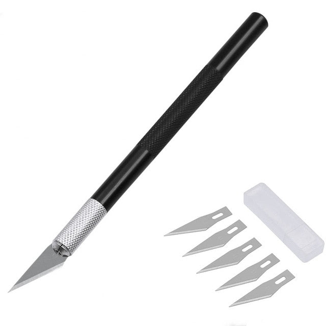Precision Hobby Knife Stainless Steel Blades for Arts Crafts PCB Repair Leather Films Tool Pen Multi Purpose DIY