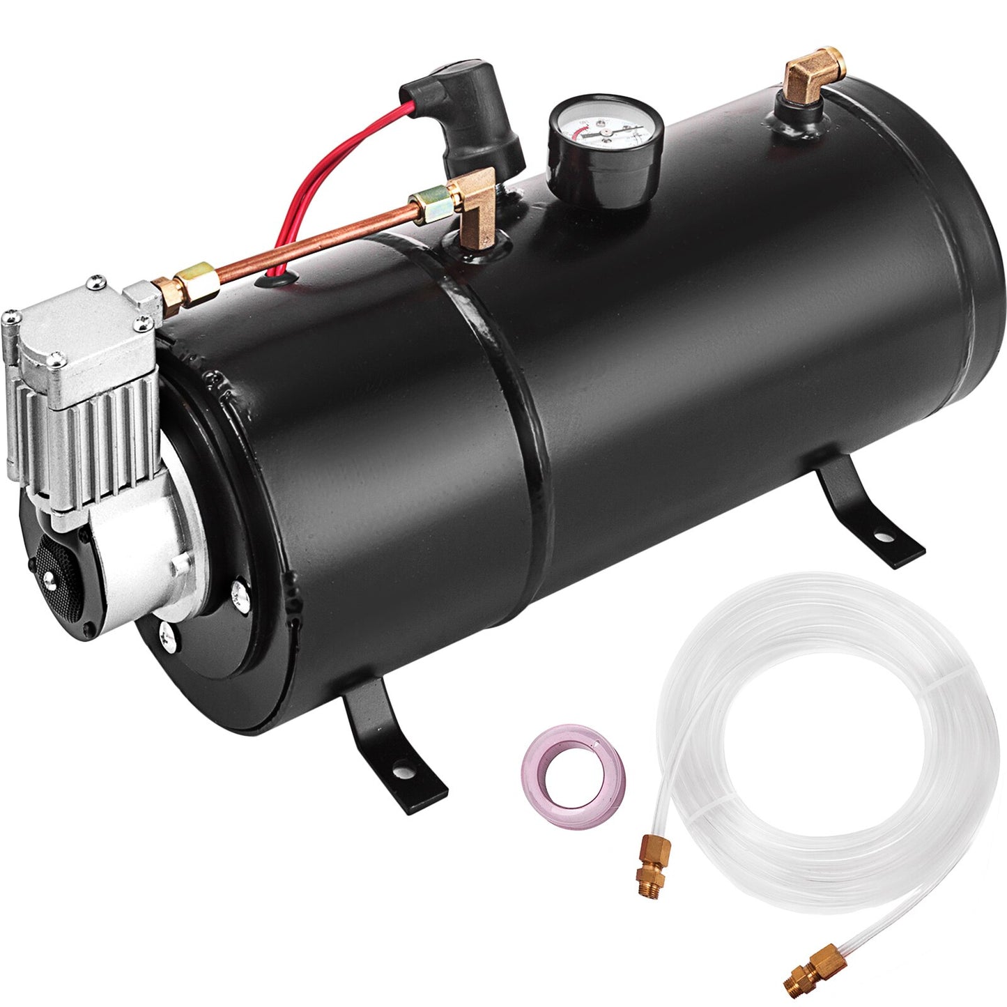 VEVOR 120 / 150 PSI 12V DC Onboard Air Horn Compressor System Kit Suitable for Truck Cars SUV Boat Tractor RV Off-Road Vehicle
