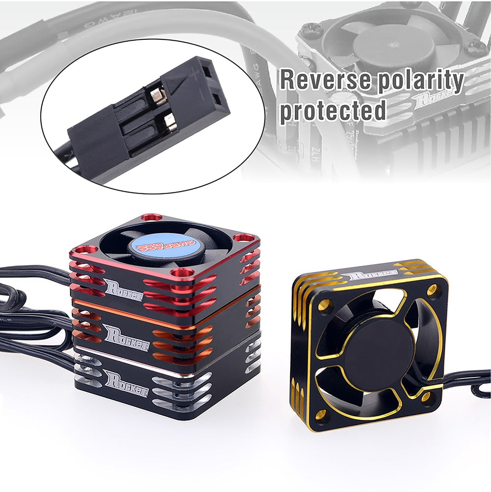 Rocket RC Fan 25mm 30mm 35mm 40mm 50mm SURPASS HOBBY Heat Dissipation Cooling Fan for for 1/10 1/8 Brushless Motor RC Car Part.