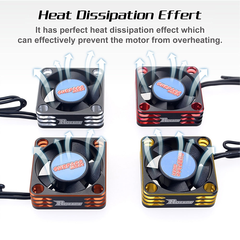Rocket RC Fan 25mm 30mm 35mm 40mm 50mm SURPASS HOBBY Heat Dissipation Cooling Fan for for 1/10 1/8 Brushless Motor RC Car Part.