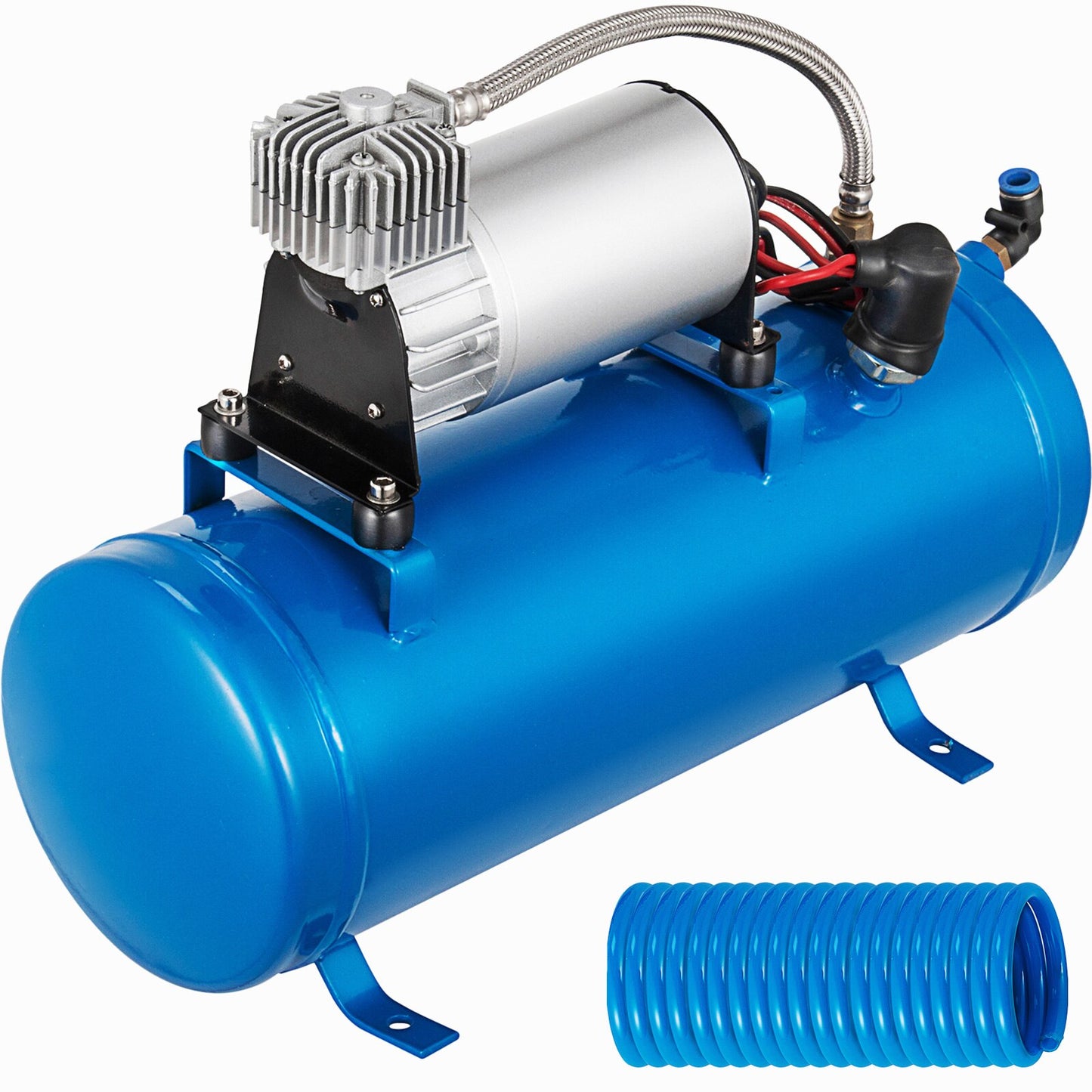 VEVOR 120 / 150 PSI 12V DC Onboard Air Horn Compressor System Kit Suitable for Truck Cars SUV Boat Tractor RV Off-Road Vehicle