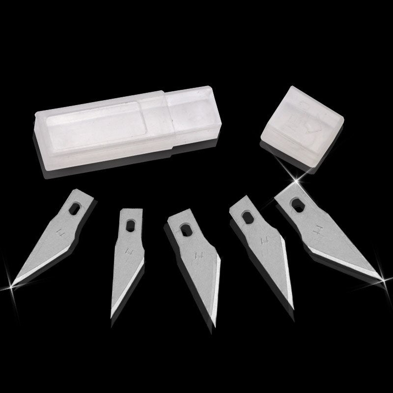 Precision Hobby Knife Stainless Steel Blades for Arts Crafts PCB Repair Leather Films Tool Pen Multi Purpose DIY