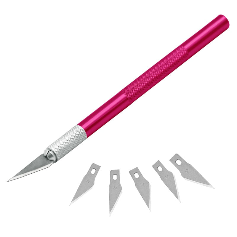 Precision Hobby Knife Stainless Steel Blades for Arts Crafts PCB Repair Leather Films Tool Pen Multi Purpose DIY