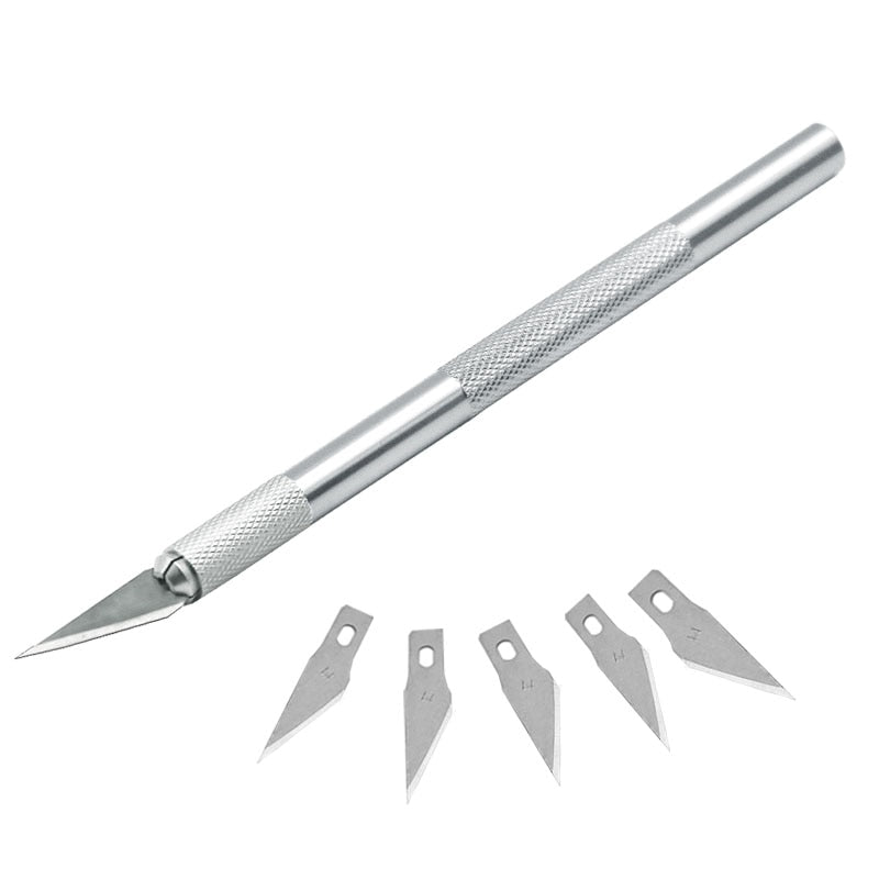 Precision Hobby Knife Stainless Steel Blades for Arts Crafts PCB Repair Leather Films Tool Pen Multi Purpose DIY