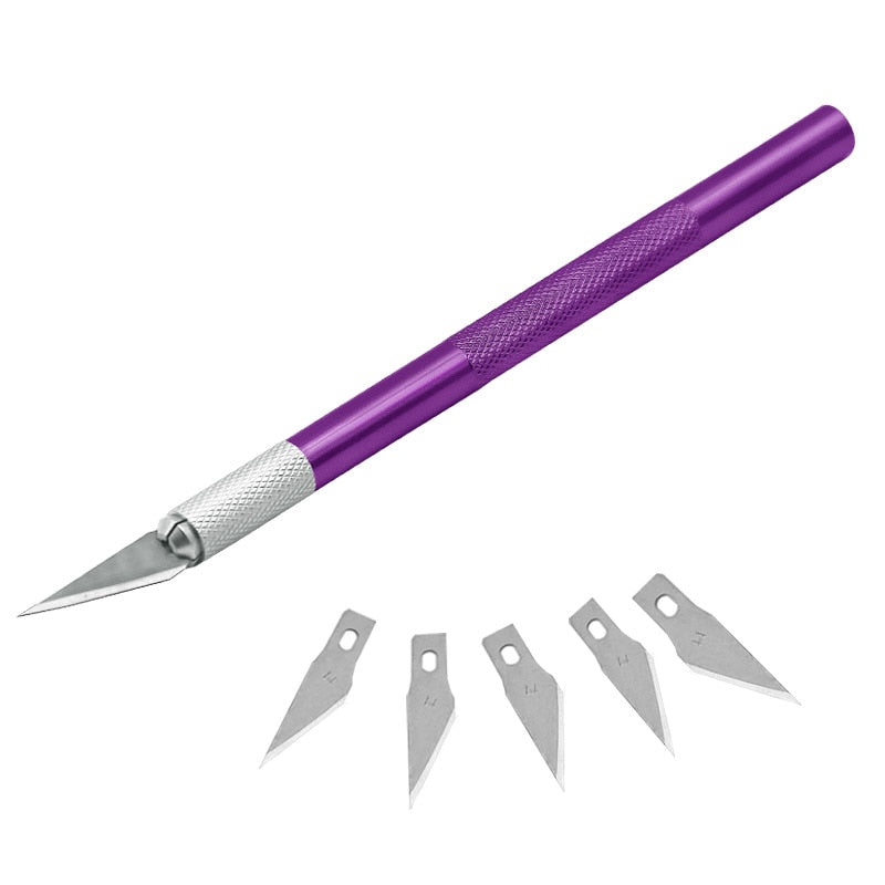 Precision Hobby Knife Stainless Steel Blades for Arts Crafts PCB Repair Leather Films Tool Pen Multi Purpose DIY