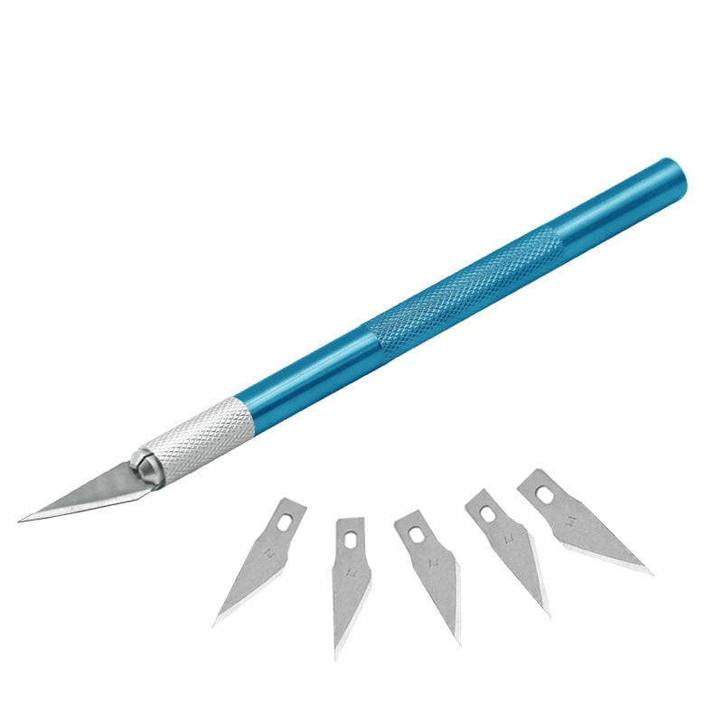 Precision Hobby Knife Stainless Steel Blades for Arts Crafts PCB Repair Leather Films Tool Pen Multi Purpose DIY
