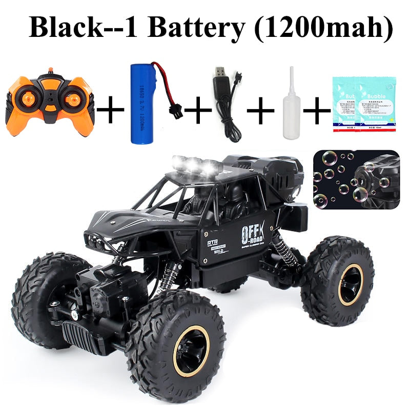 Paisible Electric 4WD RC Car Remote Control Toy Bubble Machine On Radio Control 4x4 Drive Rock Crawler Toy For Boys Girls 5514