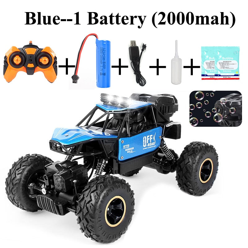 Paisible Electric 4WD RC Car Remote Control Toy Bubble Machine On Radio Control 4x4 Drive Rock Crawler Toy For Boys Girls 5514