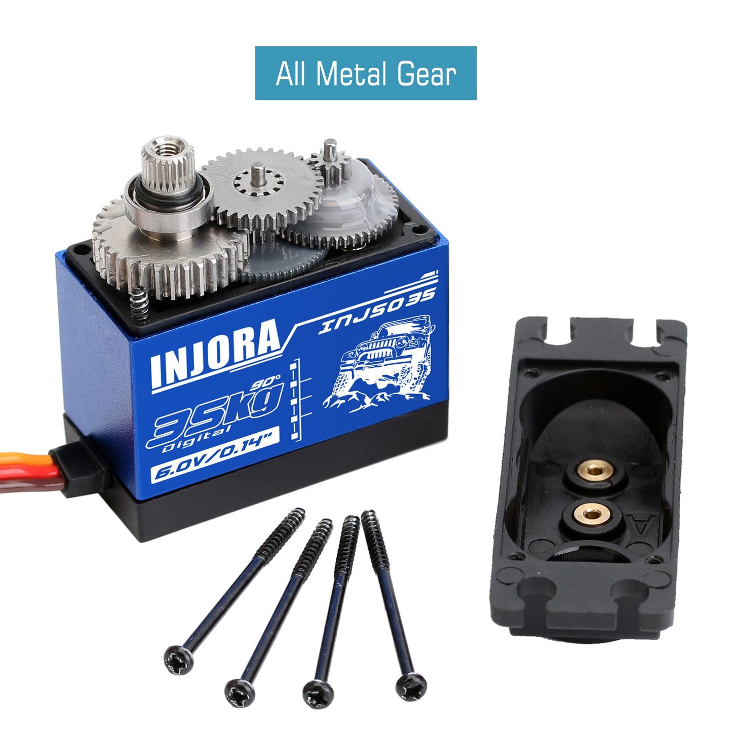 INJORA INJS025 INJS035 Digital Servo 25KG 35KG Large Torque Waterproof Servos for RC Car Crawler SCX10 Truck Robot Upgrade Parts