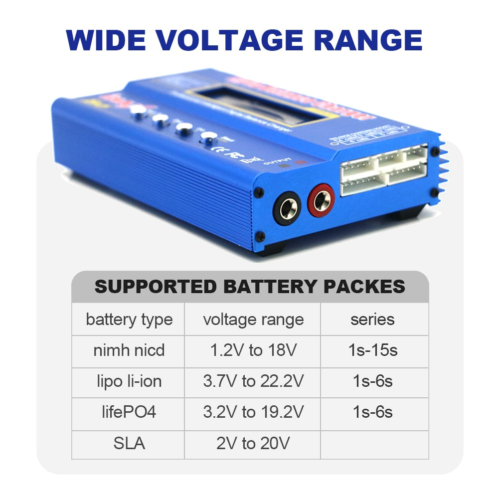 IMAX B6 80W Battery Charger Lipo NiMh Li-ion Ni-Cd Digital Lipro Balance Charger Discharger + AC Power 12V 5A Adapter For Rc Car