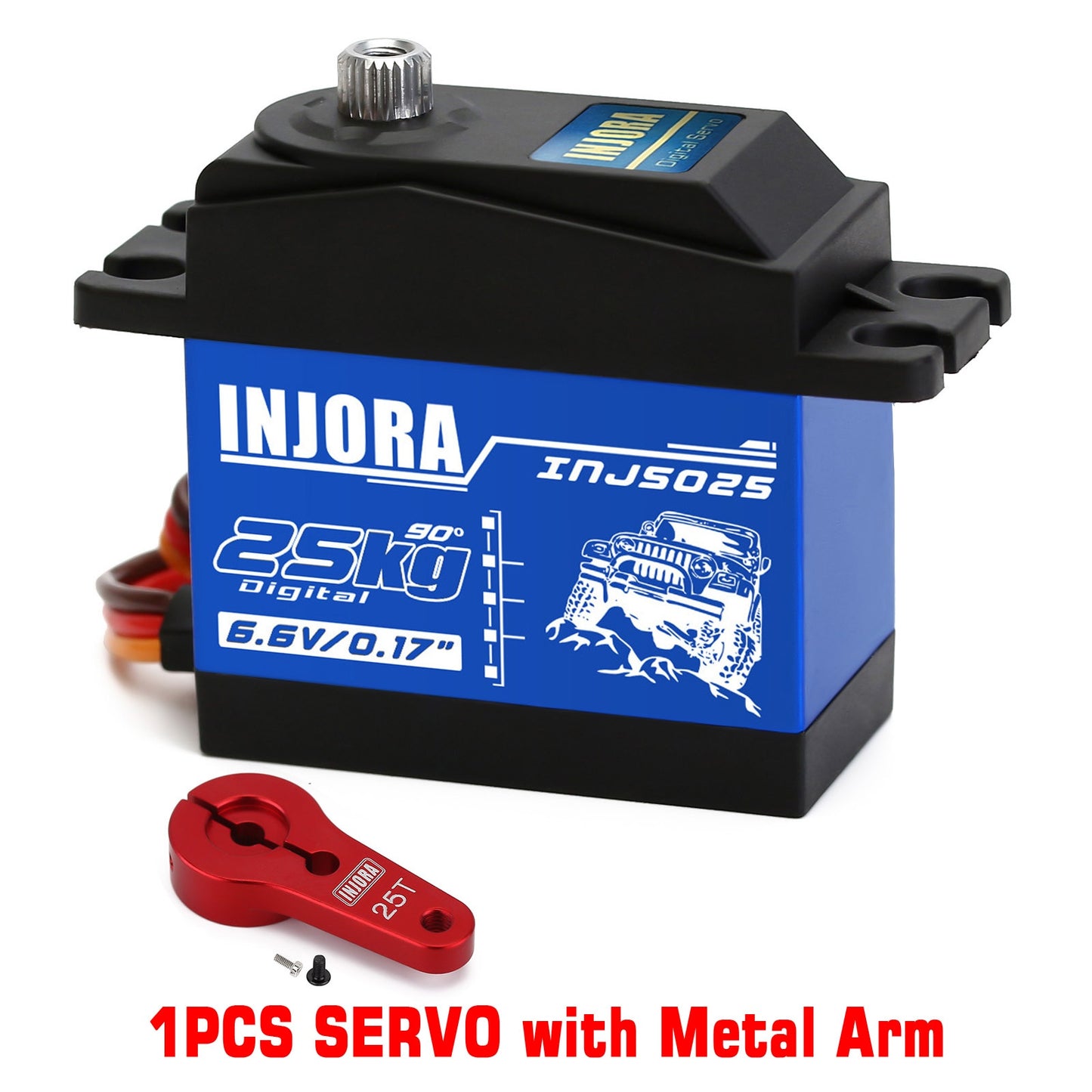 INJORA INJS025 INJS035 Digital Servo 25KG 35KG Large Torque Waterproof Servos for RC Car Crawler SCX10 Truck Robot Upgrade Parts