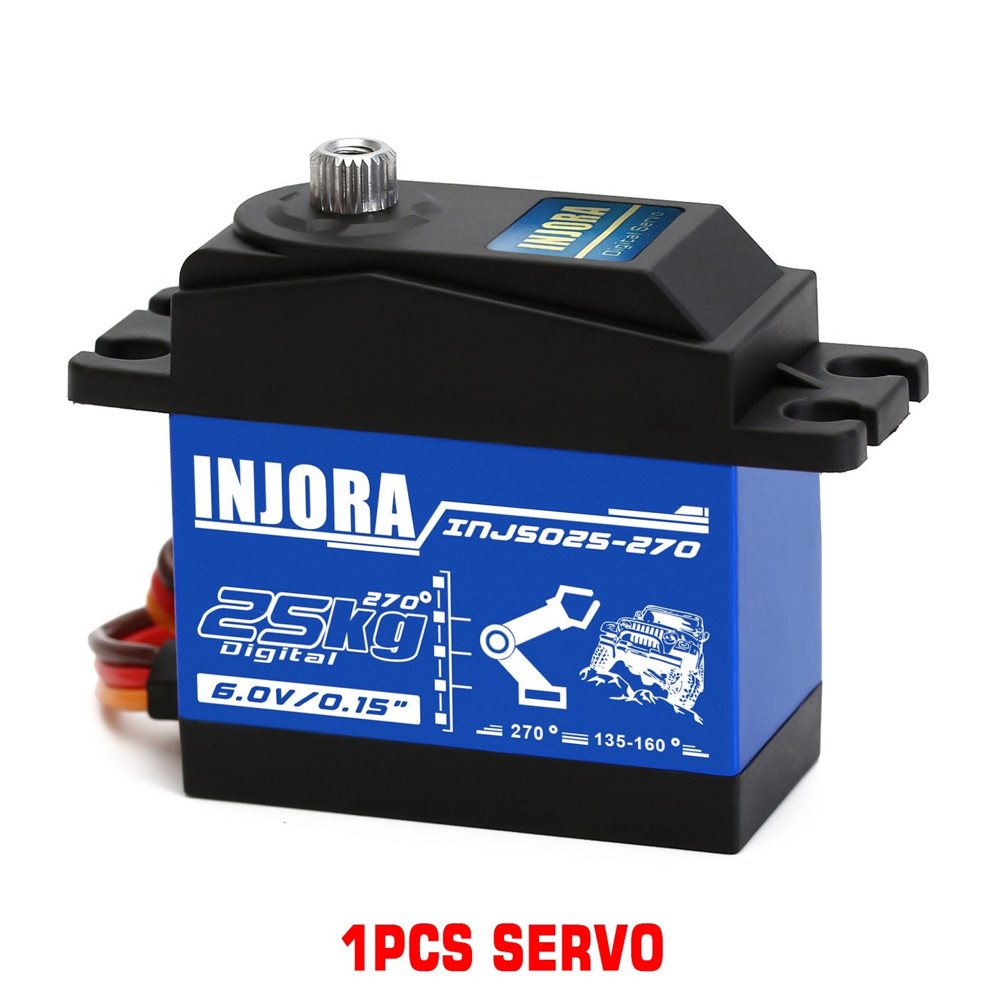 INJORA INJS025 INJS035 Digital Servo 25KG 35KG Large Torque Waterproof Servos for RC Car Crawler SCX10 Truck Robot Upgrade Parts