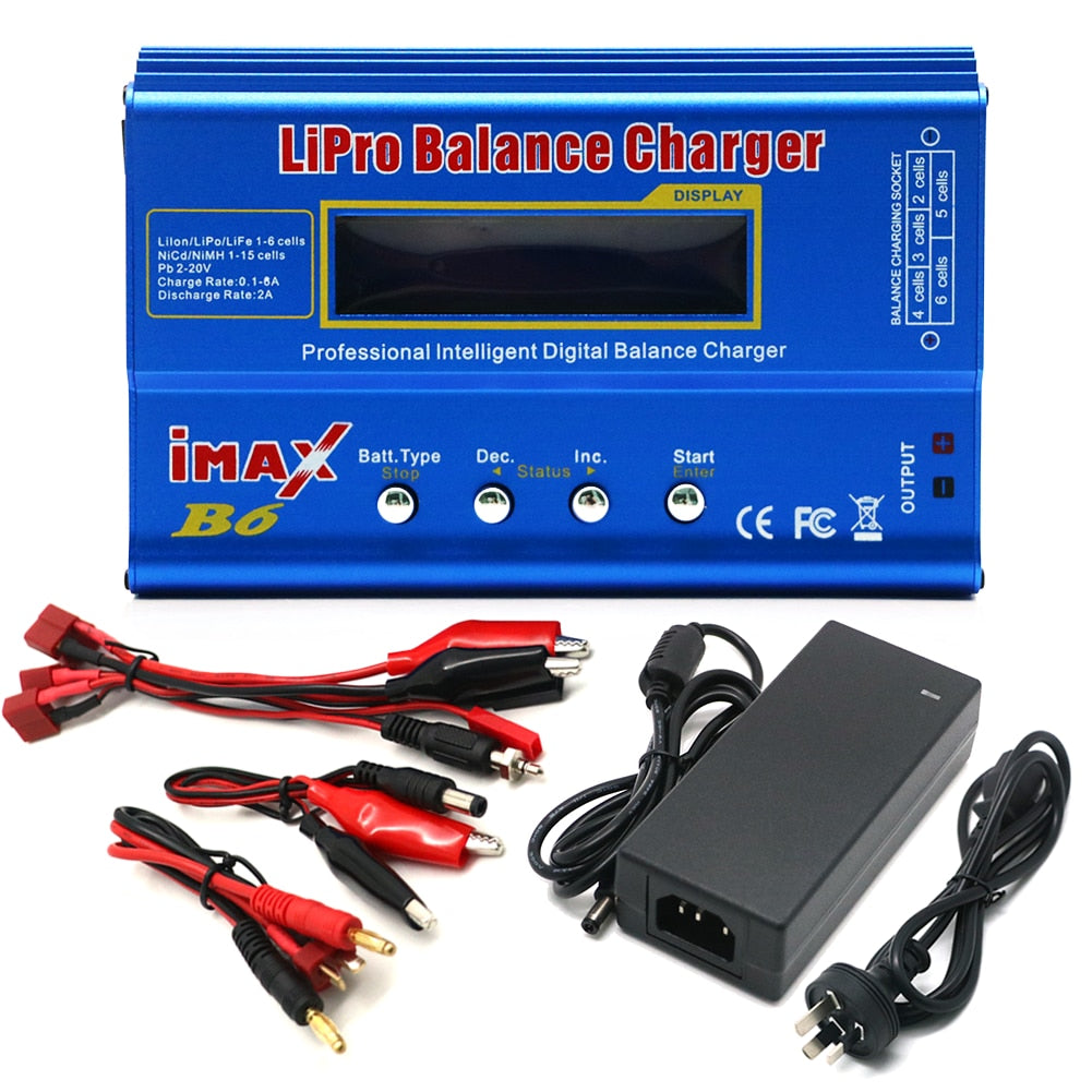 IMAX B6 80W Battery Charger Lipo NiMh Li-ion Ni-Cd Digital Lipro Balance Charger Discharger + AC Power 12V 5A Adapter For Rc Car