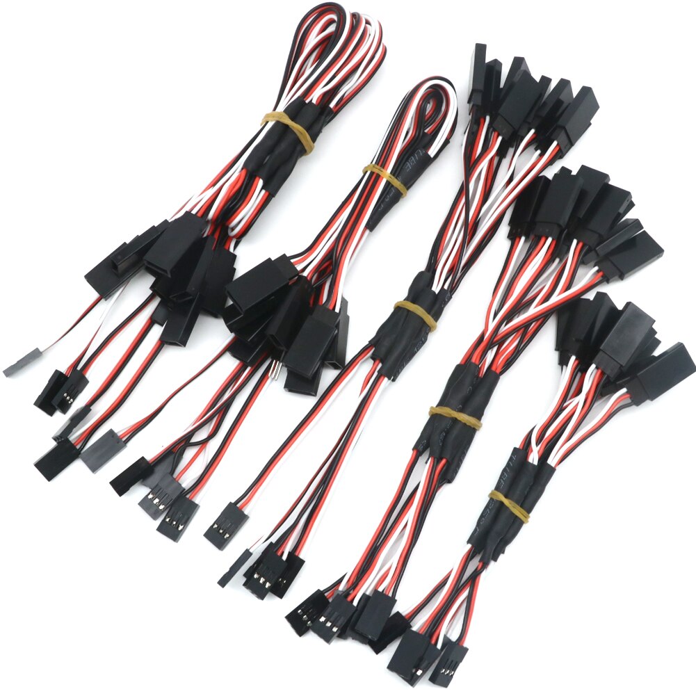 5pcs/lot 100/150/200/300/500mm RC Servo Y Extension Cord Cable Lead Wire For RC Servo JR Futaba RC Airplane Helicopter Car DIY