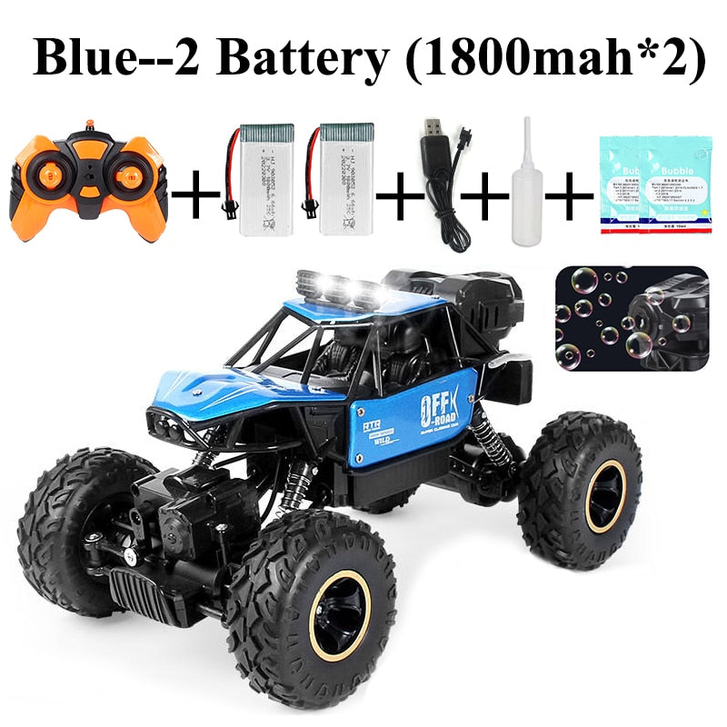 Paisible Electric 4WD RC Car Remote Control Toy Bubble Machine On Radio Control 4x4 Drive Rock Crawler Toy For Boys Girls 5514