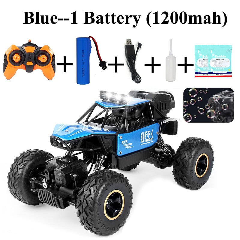 Paisible Electric 4WD RC Car Remote Control Toy Bubble Machine On Radio Control 4x4 Drive Rock Crawler Toy For Boys Girls 5514