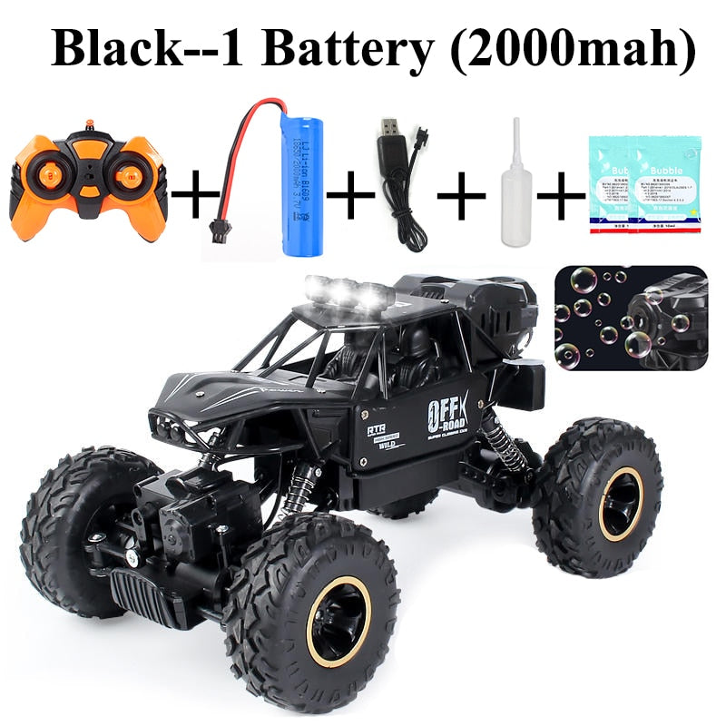 Paisible Electric 4WD RC Car Remote Control Toy Bubble Machine On Radio Control 4x4 Drive Rock Crawler Toy For Boys Girls 5514