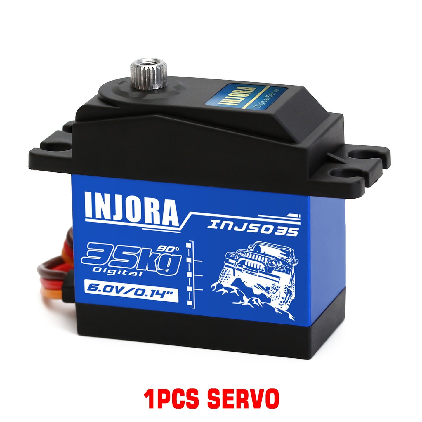 INJORA INJS025 INJS035 Digital Servo 25KG 35KG Large Torque Waterproof Servos for RC Car Crawler SCX10 Truck Robot Upgrade Parts
