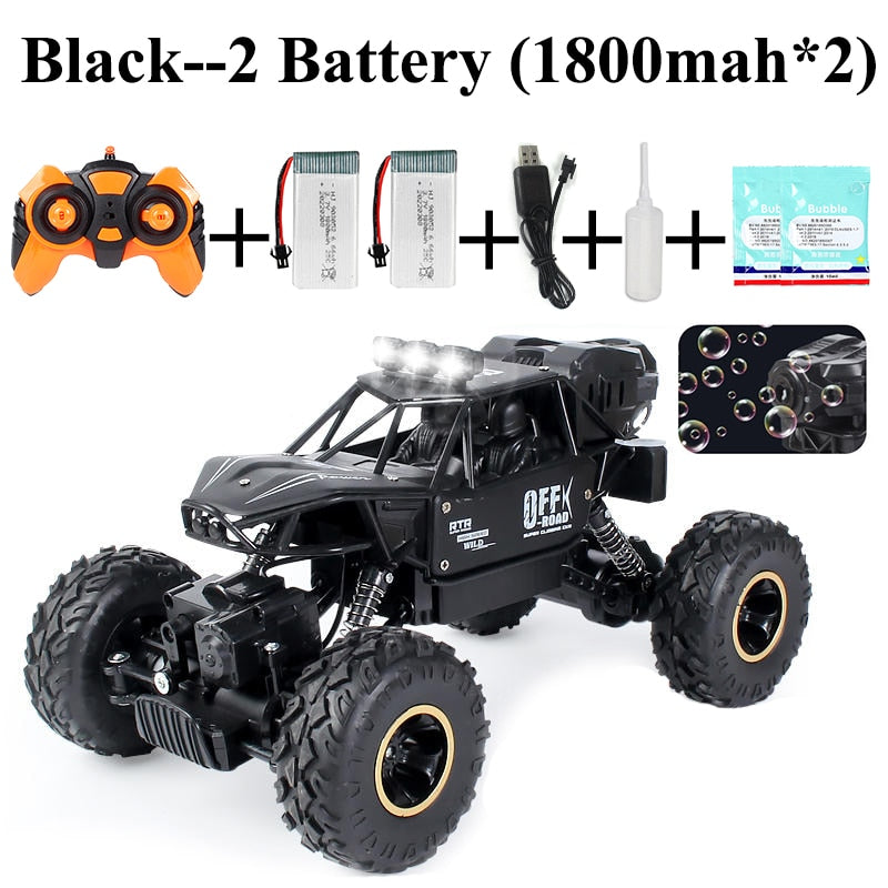 Paisible Electric 4WD RC Car Remote Control Toy Bubble Machine On Radio Control 4x4 Drive Rock Crawler Toy For Boys Girls 5514