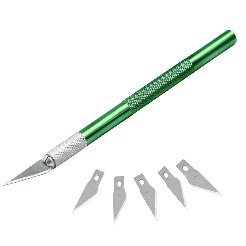 Precision Hobby Knife Stainless Steel Blades for Arts Crafts PCB Repair Leather Films Tool Pen Multi Purpose DIY