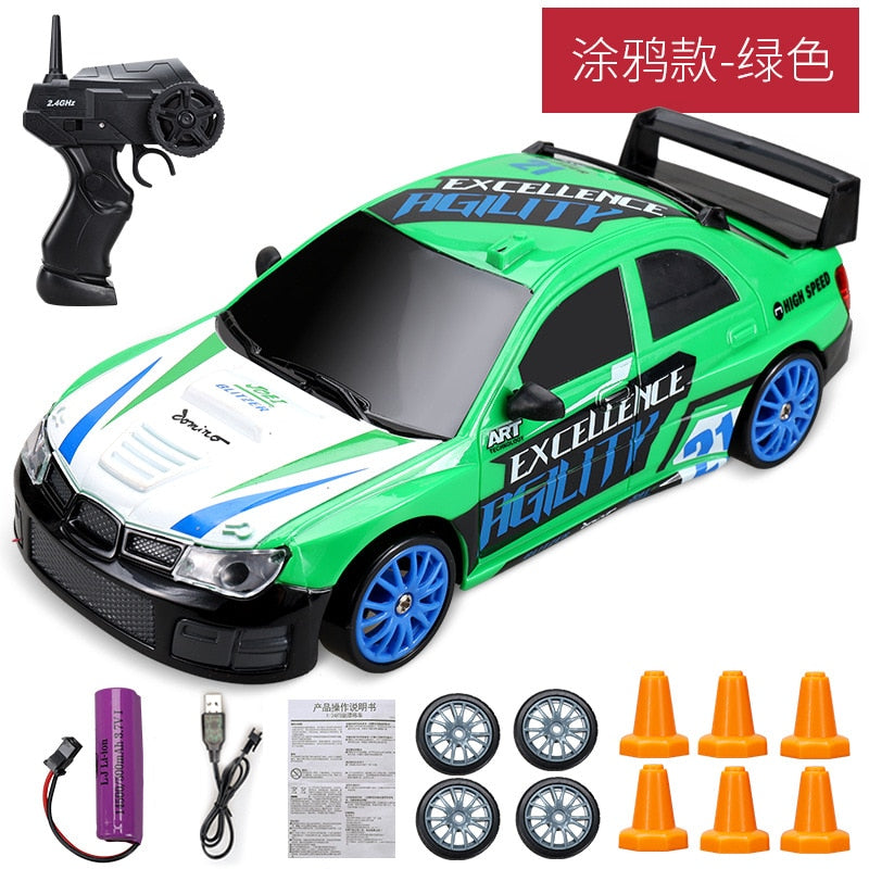 2.4G Drift Rc Car 4WD RC Drift Car Toy Remote Control GTR Model AE86 Vehicle Car RC Racing Car Toy for Children Christmas Gifts