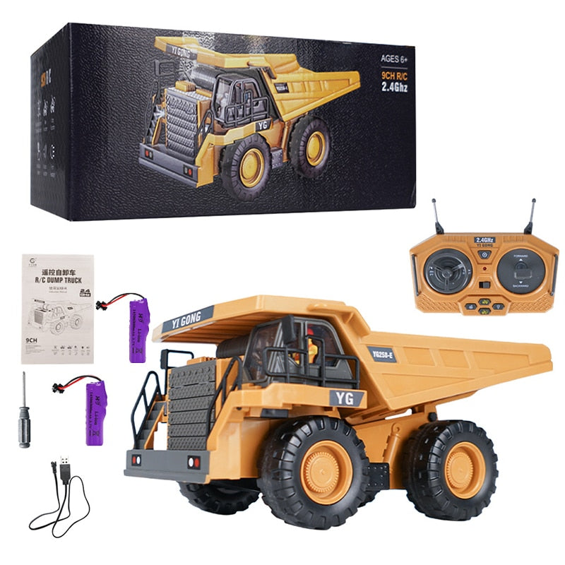 1:20 RC Excavator Dumper RC Car 2.4G Remote Control Engineering Vehicle Crawler Truck Bulldozer Children Toys for Boys Kids Gift