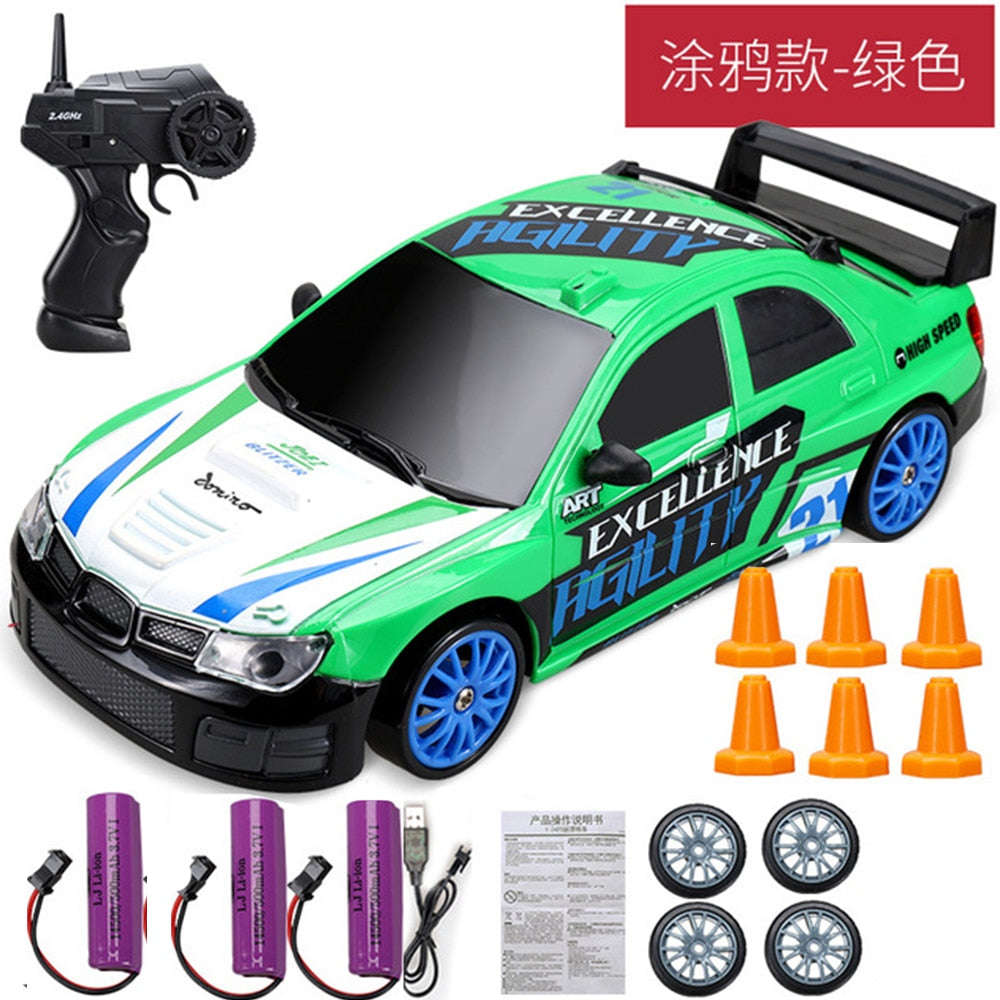 2.4G Drift Rc Car 4WD RC Drift Car Toy Remote Control GTR Model AE86 Vehicle Car RC Racing Car Toy for Children Christmas Gifts