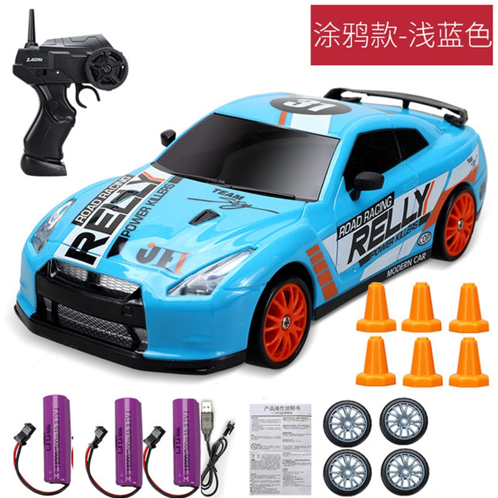 2.4G Drift Rc Car 4WD RC Drift Car Toy Remote Control GTR Model AE86 Vehicle Car RC Racing Car Toy for Children Christmas Gifts