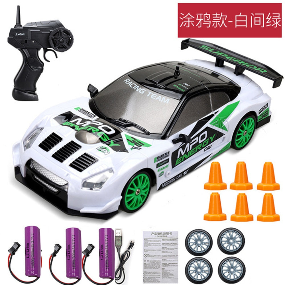 2.4G Drift Rc Car 4WD RC Drift Car Toy Remote Control GTR Model AE86 Vehicle Car RC Racing Car Toy for Children Christmas Gifts