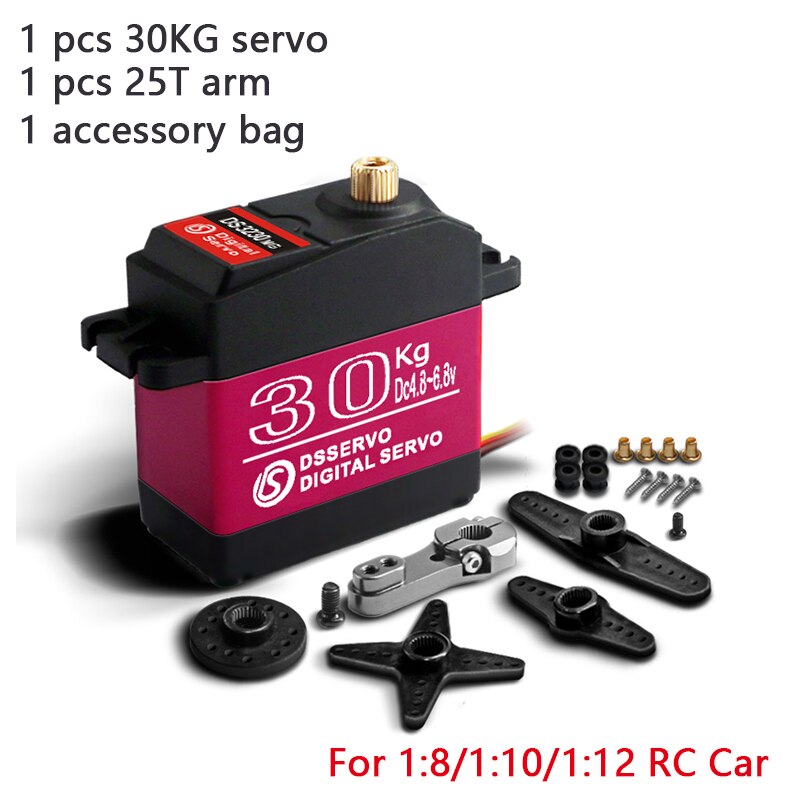 1 X Waterproof Servo 20Kg 25Kg 30Kg 35Kg and High Speed servo Pro Metal Gear Digital Servo Baja Servo For 1/8 1/10 Scale RC Cars