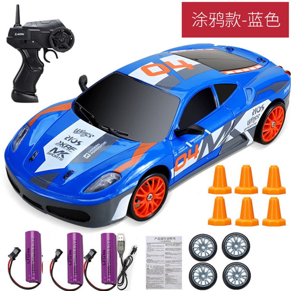 2.4G Drift Rc Car 4WD RC Drift Car Toy Remote Control GTR Model AE86 Vehicle Car RC Racing Car Toy for Children Christmas Gifts