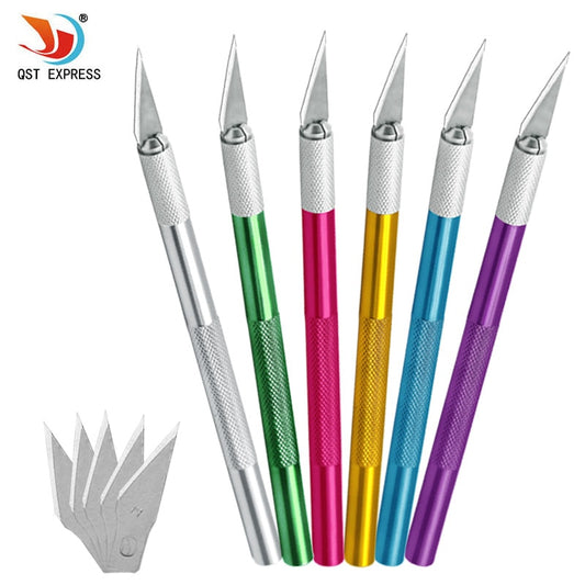Precision Hobby Knife Stainless Steel Blades for Arts Crafts PCB Repair Leather Films Tool Pen Multi Purpose DIY