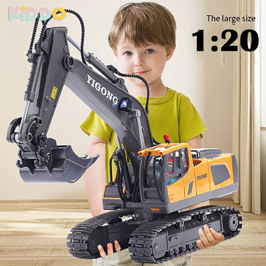 RC Excavator 1:20 Remote Control Truck 2.4G RC Crawler Engineering Vehicle Excavator Truck Radio Control Children&#39;s Day Gifts